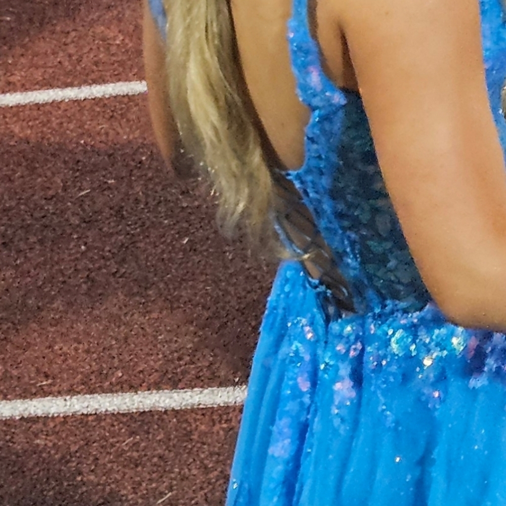 Stunning Blue Pageant or Prom Dress - Picture 5 of 5